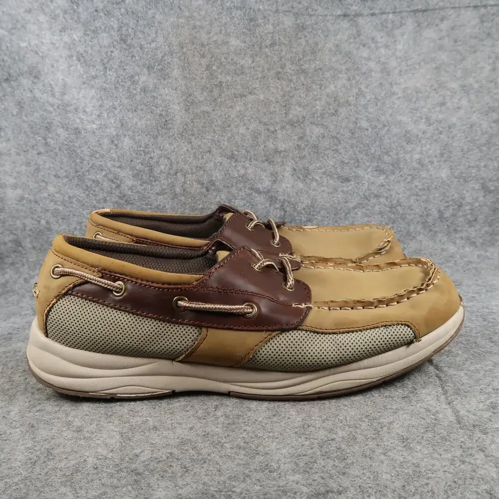 Dexter Shoes Mens 10W Boat Loafers Casual Moc Toe 2 Eye Sneaker Brown Comfort